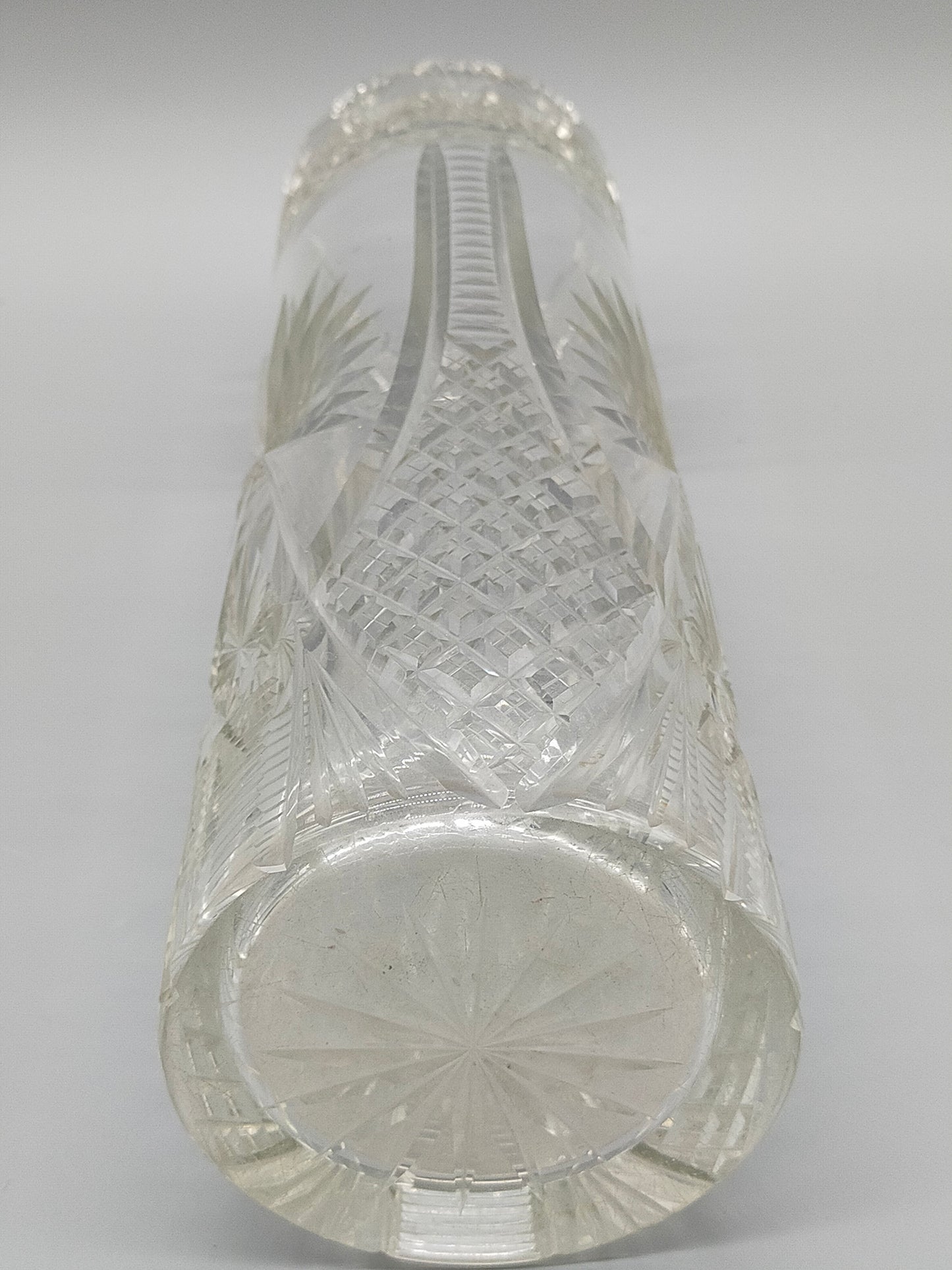 Kristallglas Zylindervase – Edle Schliffoptik mit Sternenmotiv