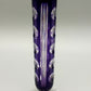 Edle Murano Glas Vase in Violett – Elegante Säulenform