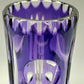 Edle Murano Glas Vase in Violett – Elegante Säulenform