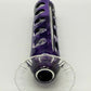 Edle Murano Glas Vase in Violett – Elegante Säulenform