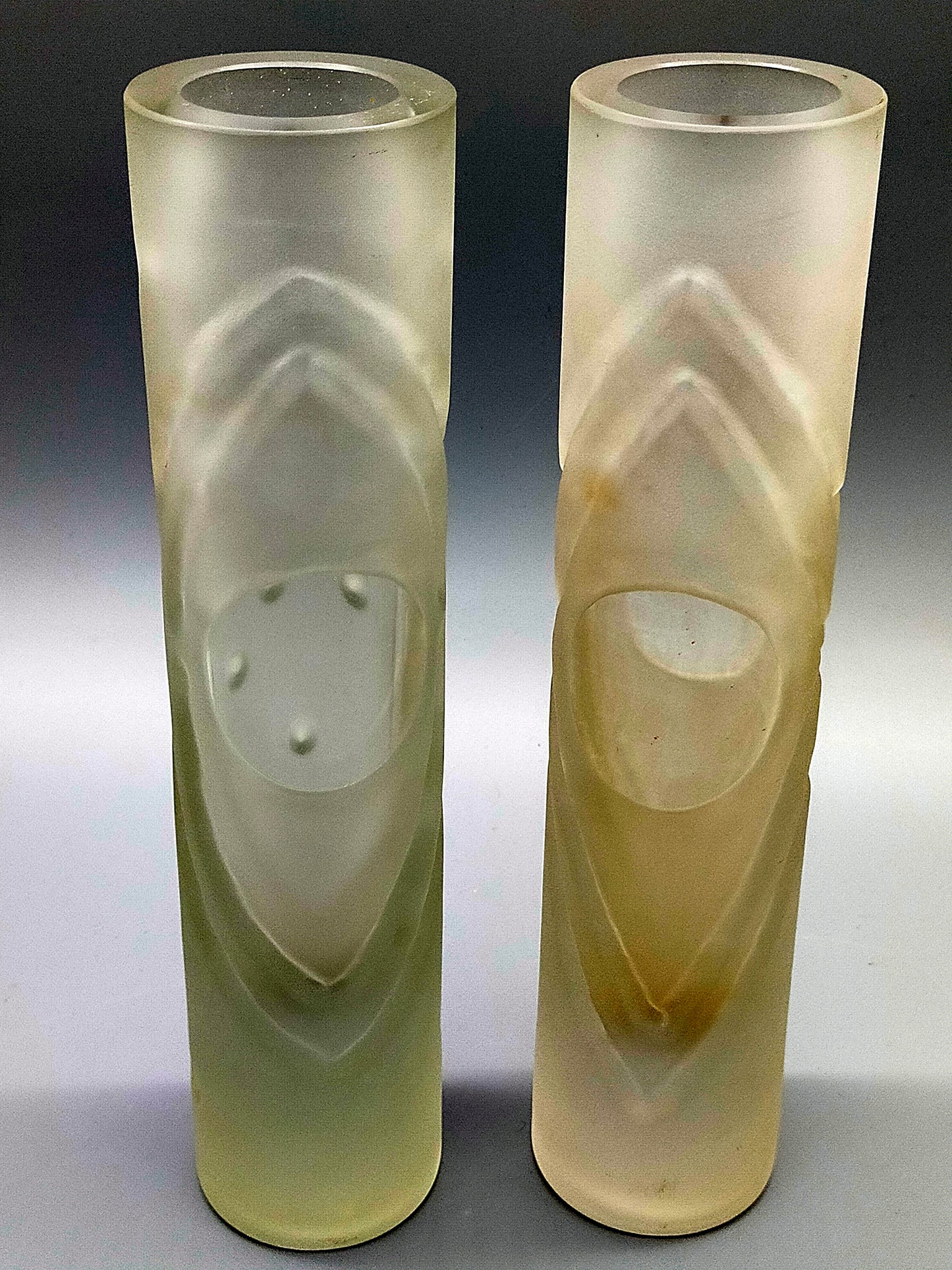 Exklusive Designer Glas Vasen im Set Design im Art-Déco-Stil