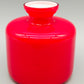 Rote Pop-Art Glasvase Stilvolles Opalglas Design im Vintage Stil