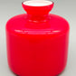 Rote Pop-Art Glasvase Stilvolles Opalglas Design im Vintage Stil