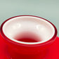 Rote Pop-Art Glasvase Stilvolles Opalglas Design im Vintage Stil