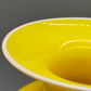 Stilvolle Murano Opalino Vase – Leuchtendes Gelb mit Lattimo-Rand