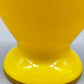 Stilvolle Murano Opalino Vase – Leuchtendes Gelb mit Lattimo-Rand