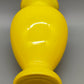 Stilvolle Murano Opalino Vase – Leuchtendes Gelb mit Lattimo-Rand