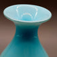 Klassische Murano Stil Kunstglas Vase Elegantes Türkis mit Klarglasfuß