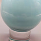 Klassische Murano Stil Kunstglas Vase Elegantes Türkis mit Klarglasfuß
