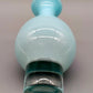 Klassische Murano Stil Kunstglas Vase Elegantes Türkis mit Klarglasfuß