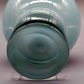 Klassische Murano Stil Kunstglas Vase Elegantes Türkis mit Klarglasfuß