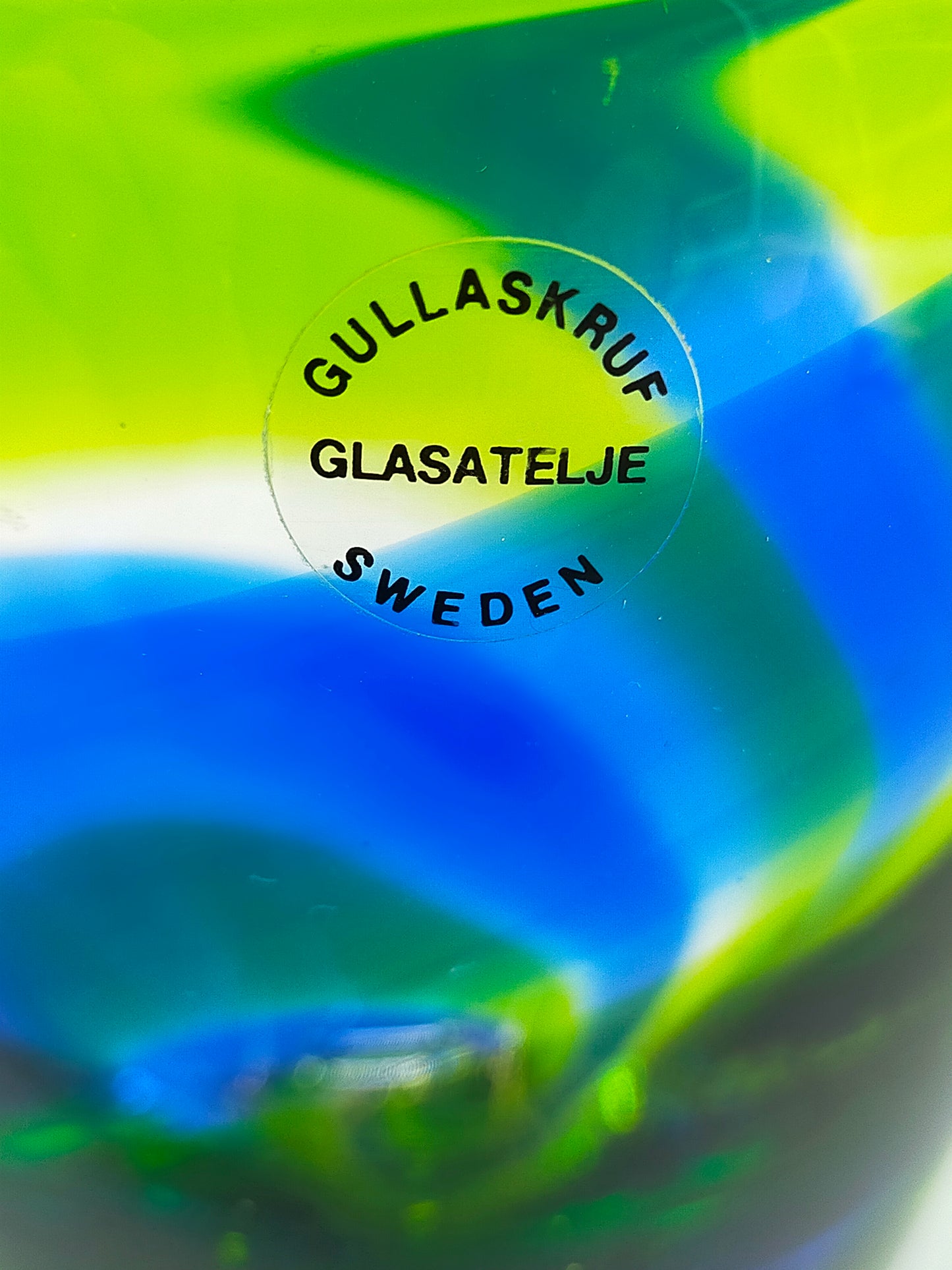 Schwedische Gullaskruf Glasatelje Murano Vase Farbenfrohes Design