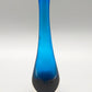 Elegante Murano Glas Vase in Blau Kunstvolles Skandinavisches Design