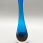 Elegante Murano Glas Vase in Blau Kunstvolles Skandinavisches Design