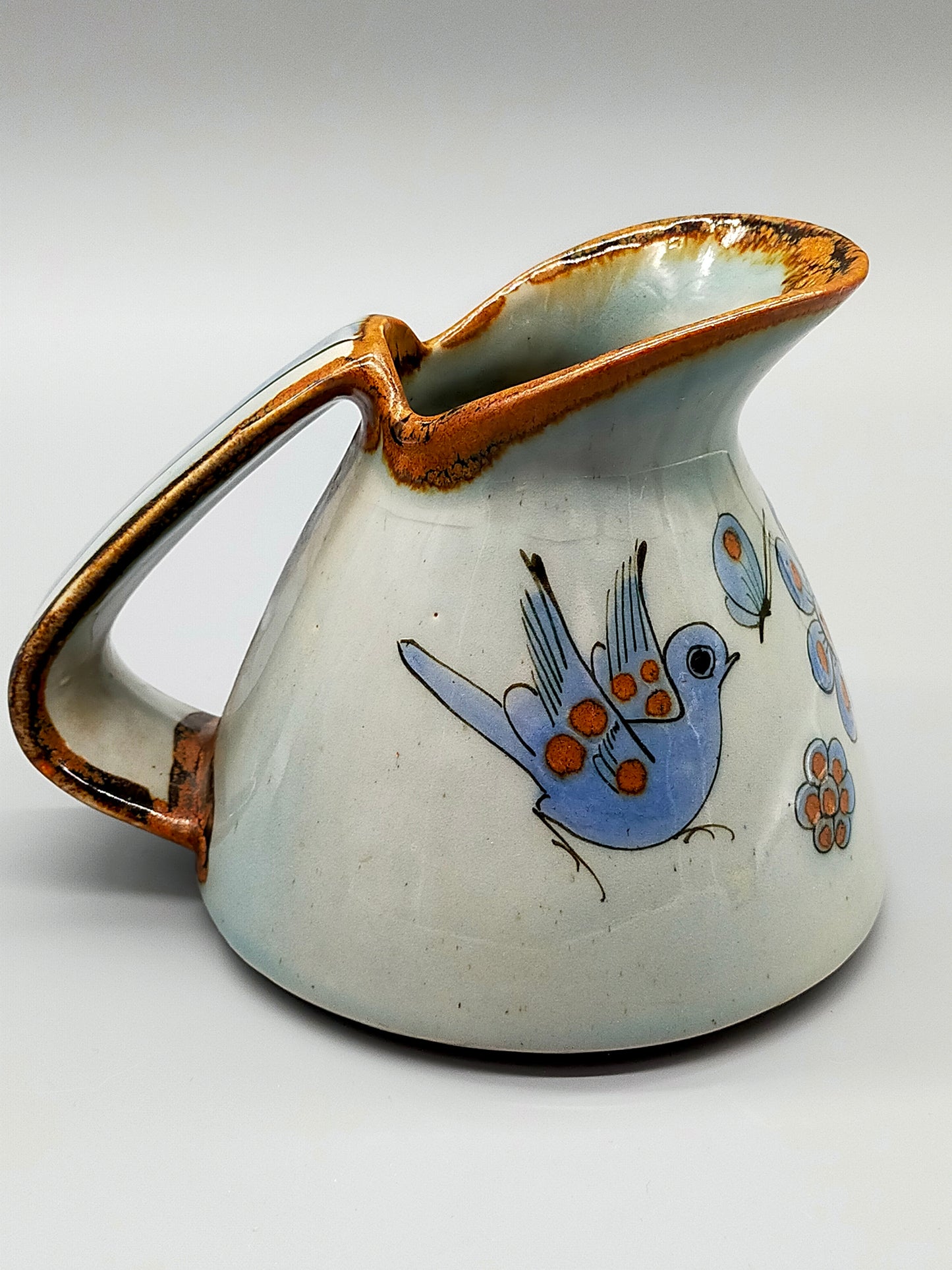 Original El Palomar Mexiko Keramik Set Handbemalte Vase & Krug von Ken Edwards