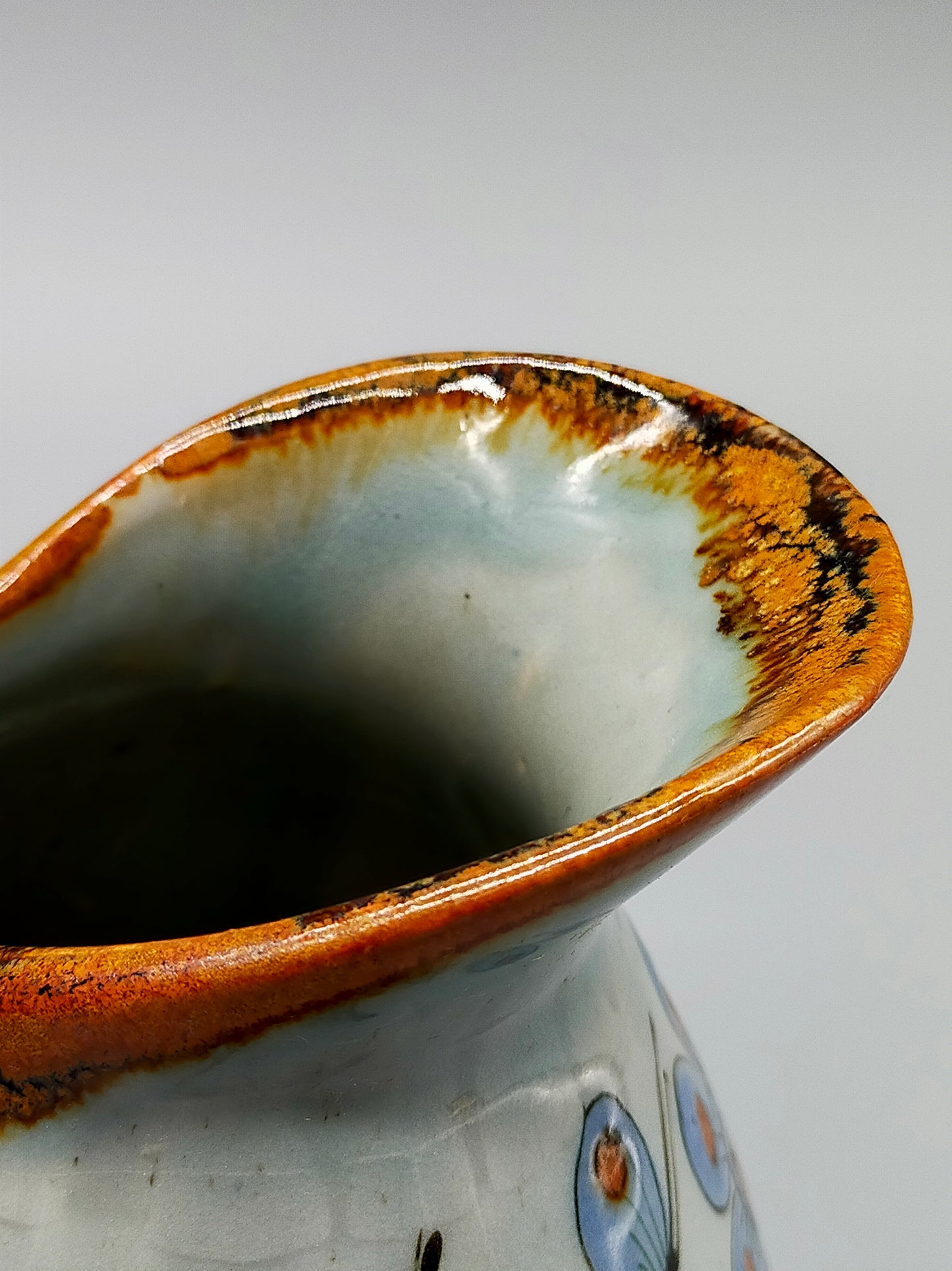 Original El Palomar Mexiko Keramik Set Handbemalte Vase & Krug von Ken Edwards