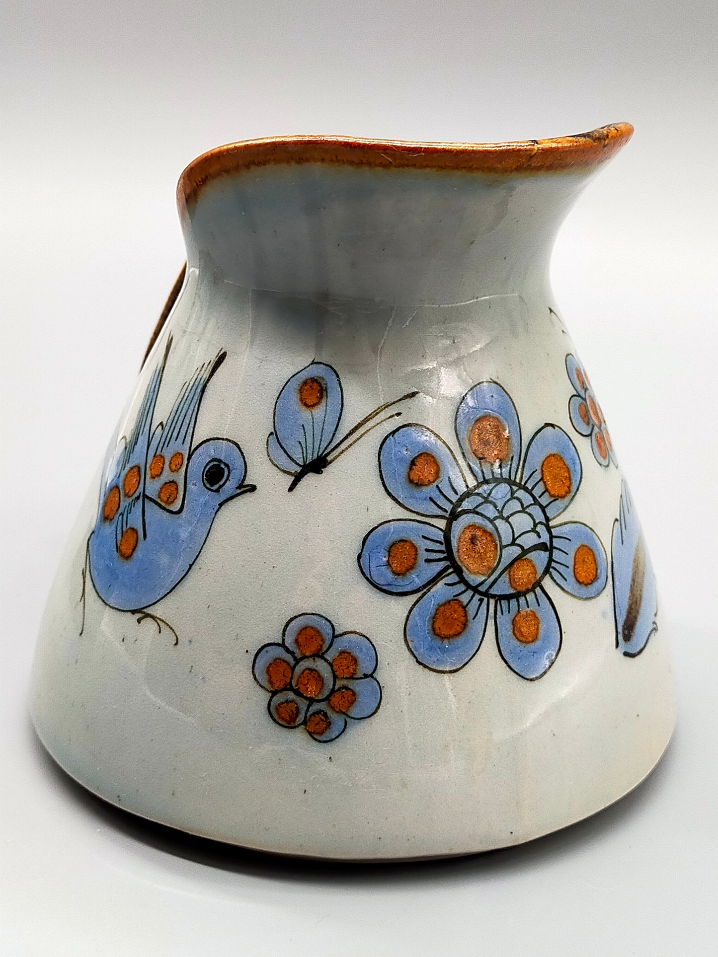 Original El Palomar Mexiko Keramik Set Handbemalte Vase & Krug von Ken Edwards