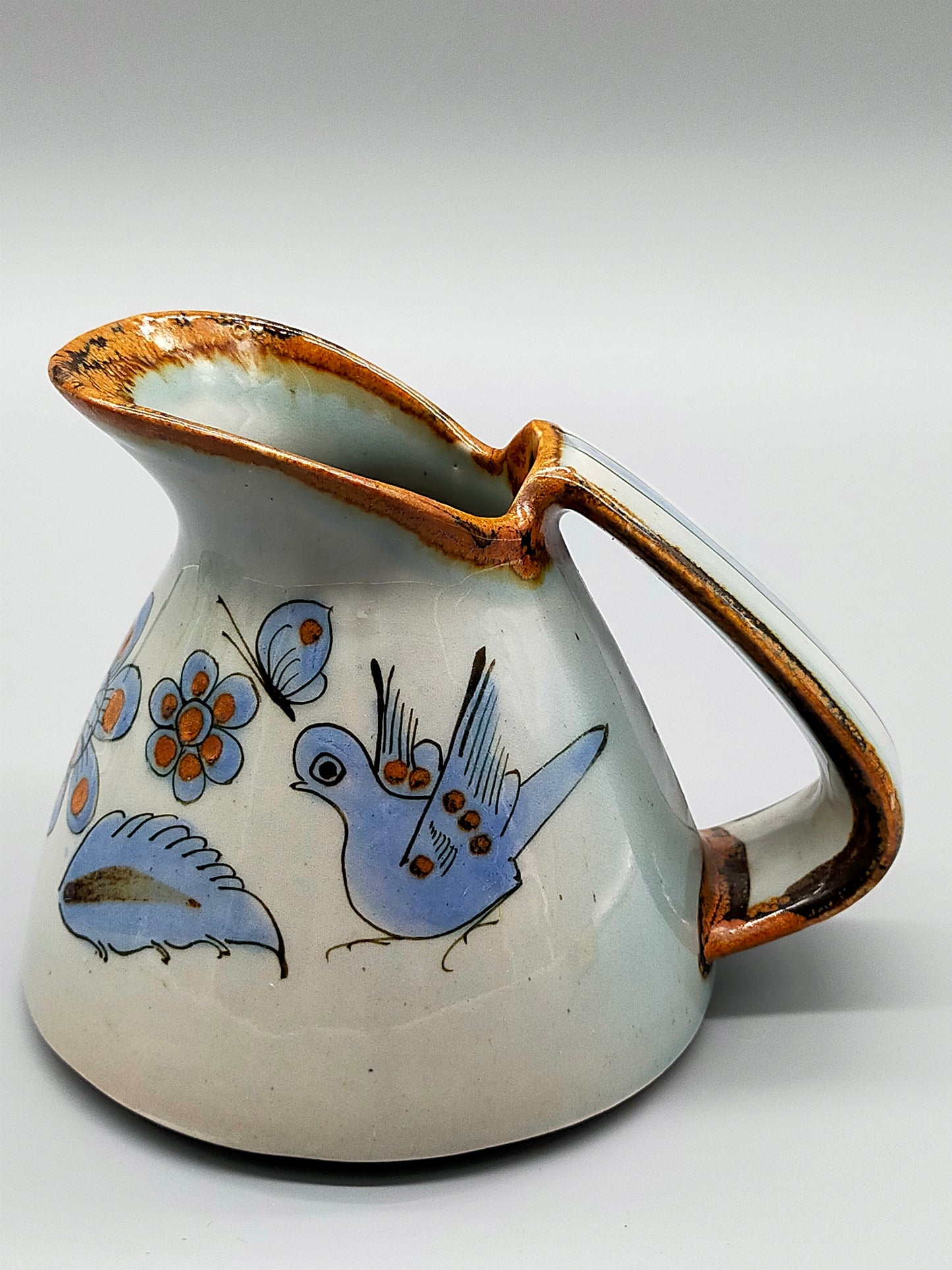 Original El Palomar Mexiko Keramik Set Handbemalte Vase & Krug von Ken Edwards