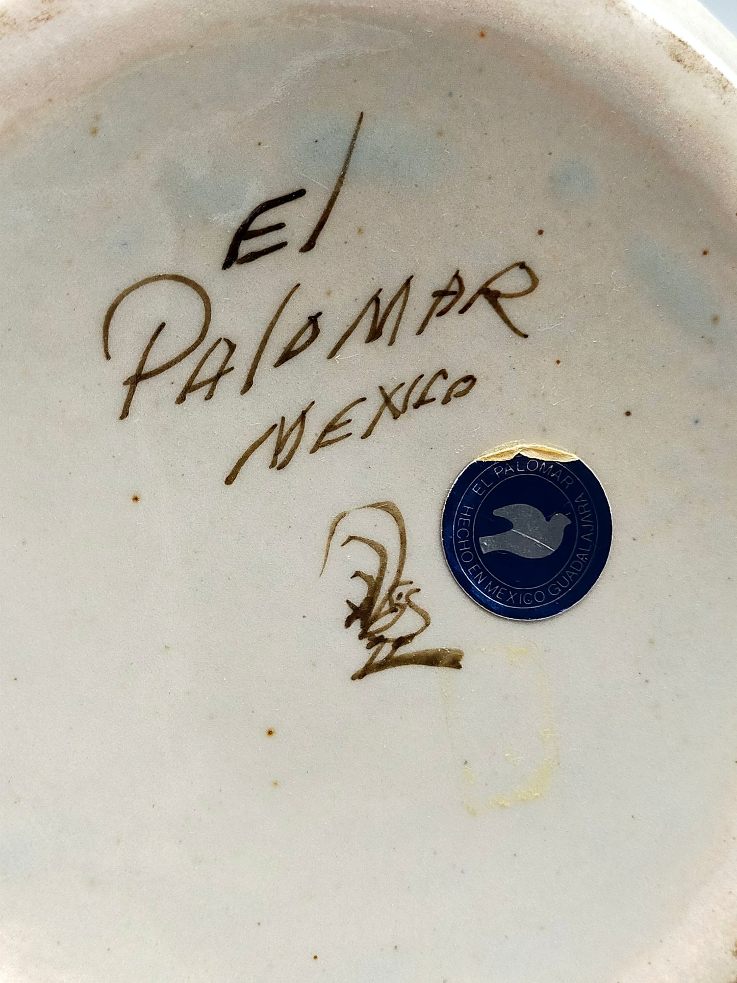Original El Palomar Mexiko Keramik Set Handbemalte Vase & Krug von Ken Edwards