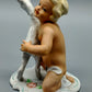 Schaubach Kunst Porzellan Figur Knabe mit Ziegenbock Art Déco