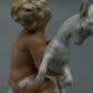 Schaubach Kunst Porzellan Figur Knabe mit Ziegenbock Art Déco