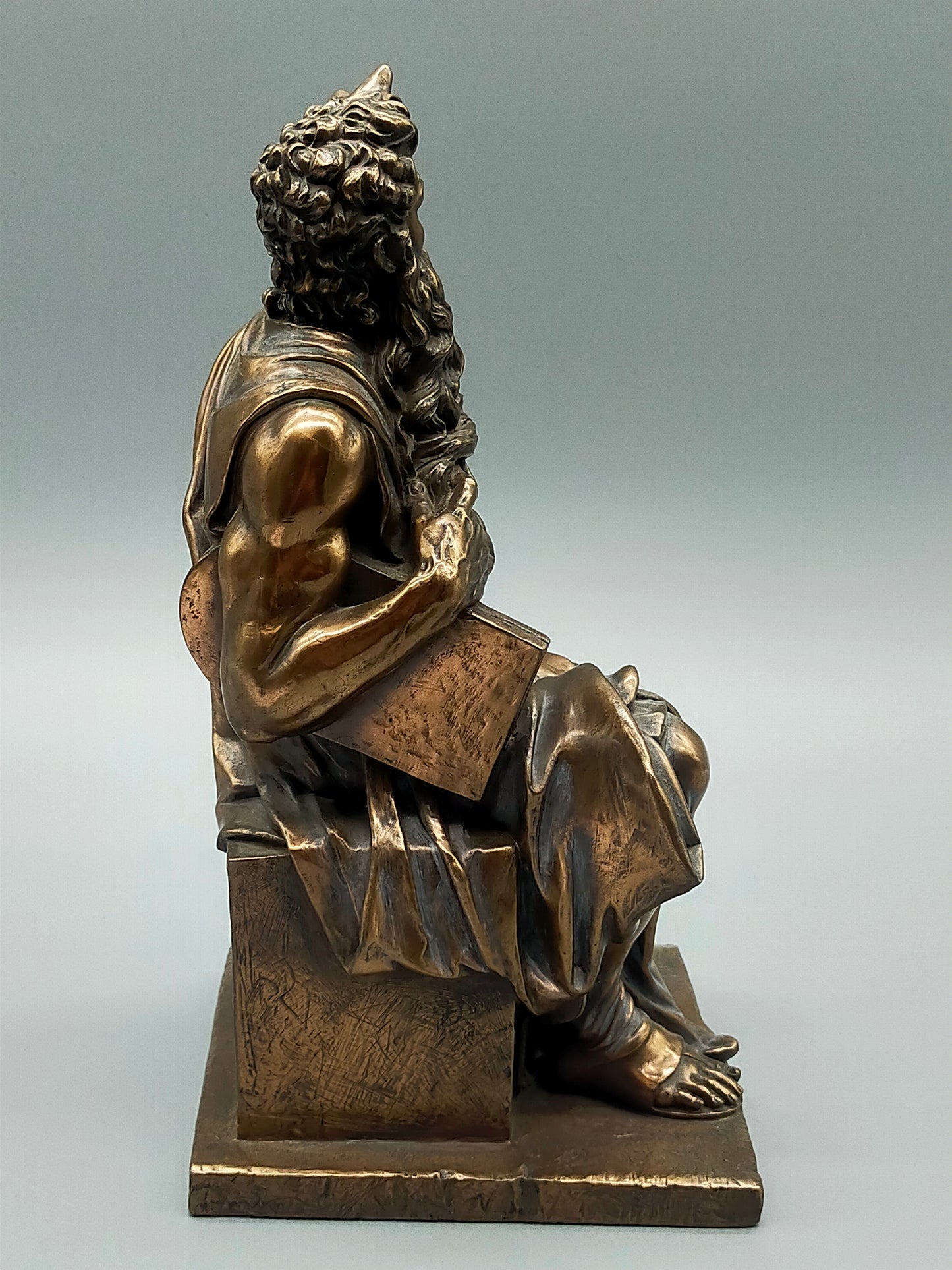 Veronese Moses Bronze Skulptur mit Gesetzestafeln Signiert (1998)