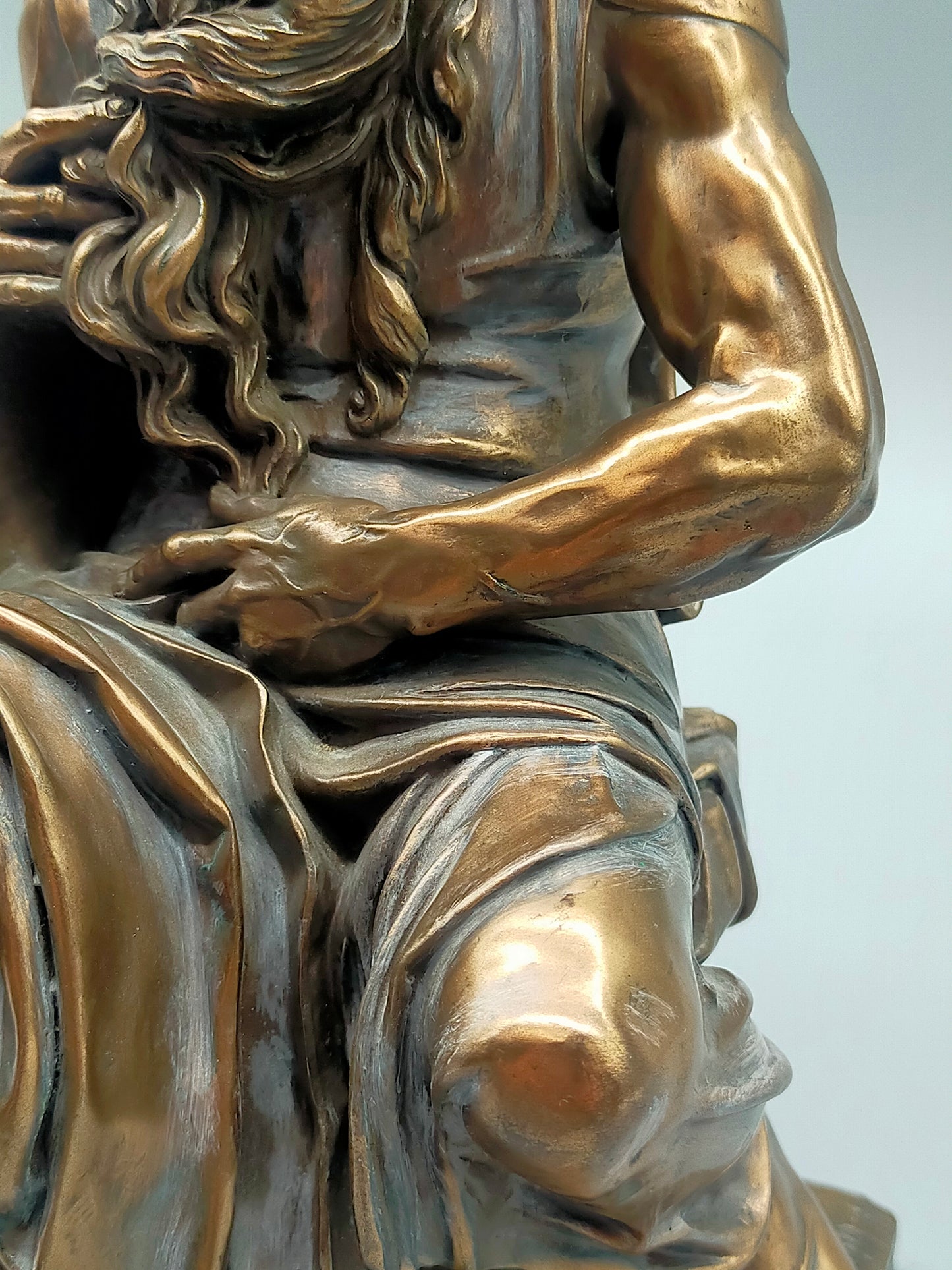 Veronese Moses Bronze Skulptur mit Gesetzestafeln Signiert (1998)