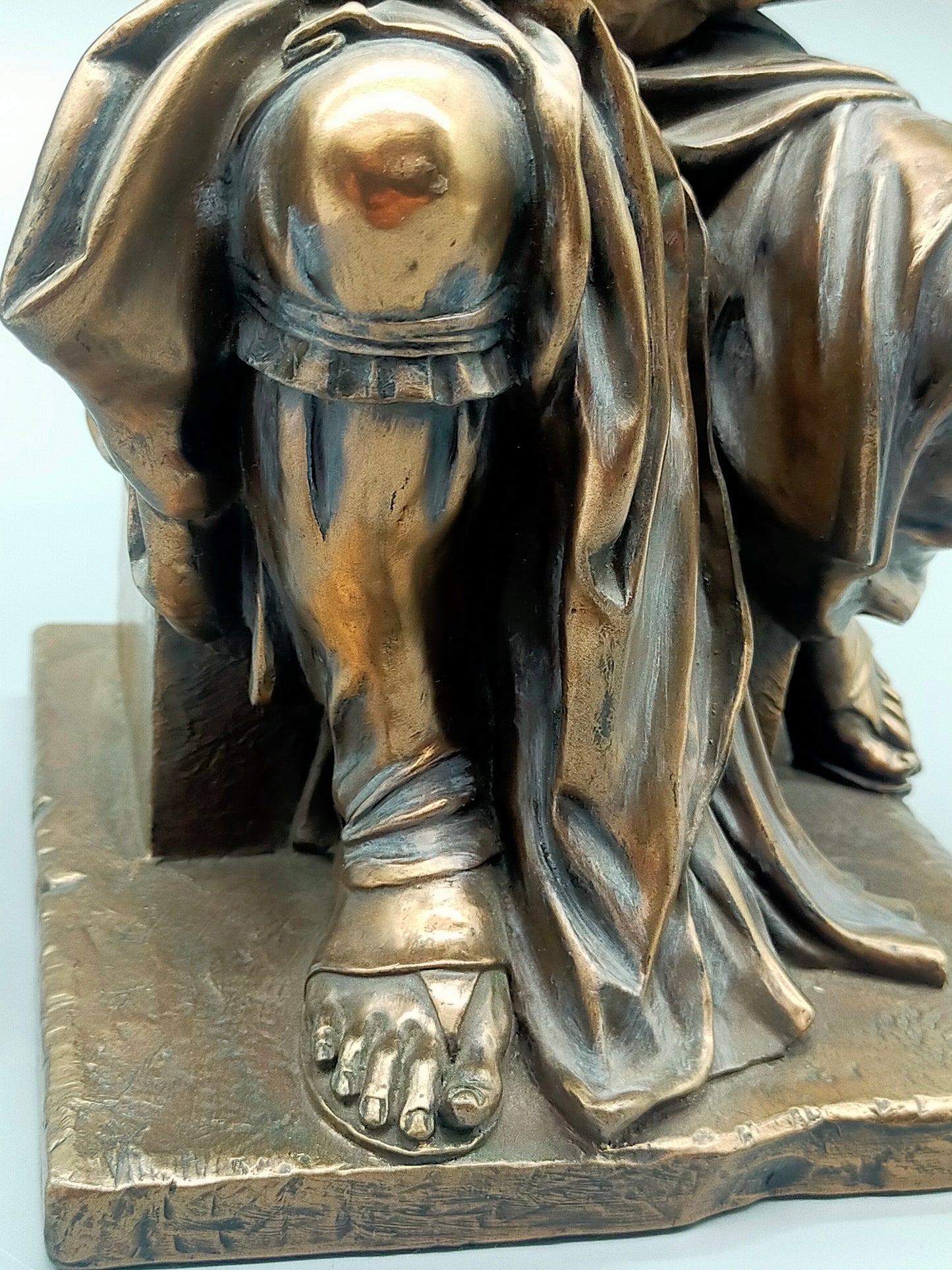 Veronese Moses Bronze Skulptur mit Gesetzestafeln Signiert (1998)