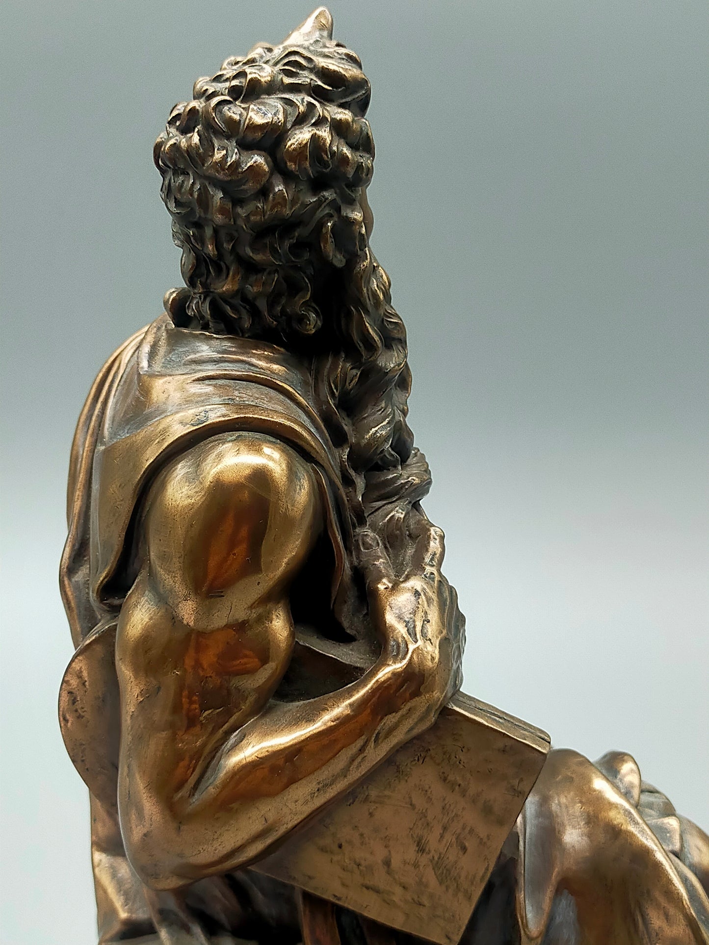 Veronese Moses Bronze Skulptur mit Gesetzestafeln Signiert (1998)