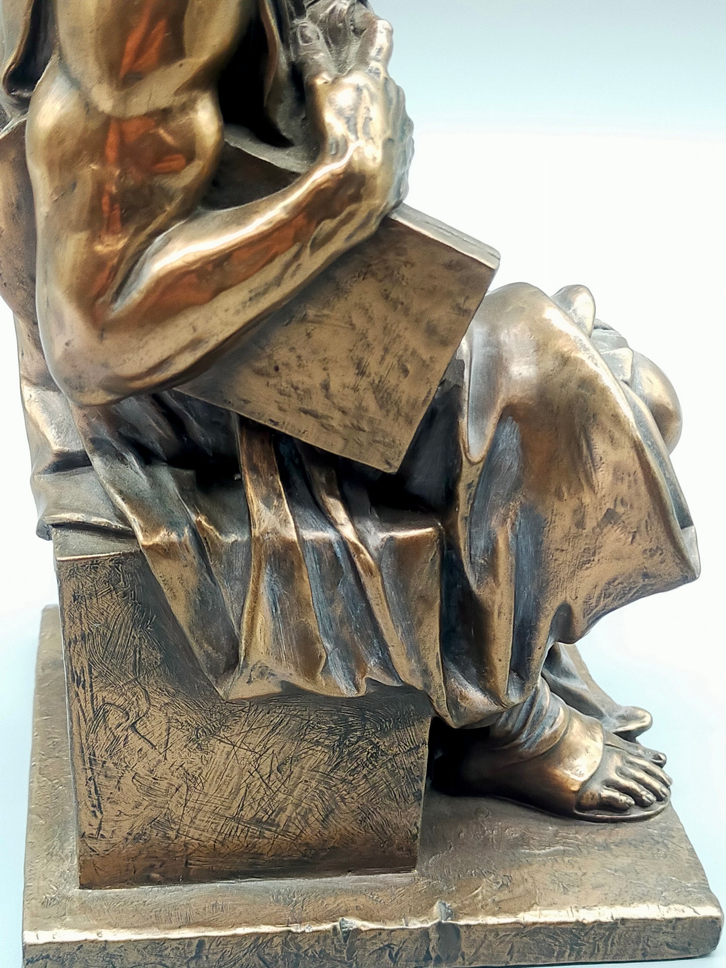 Veronese Moses Bronze Skulptur mit Gesetzestafeln Signiert (1998)