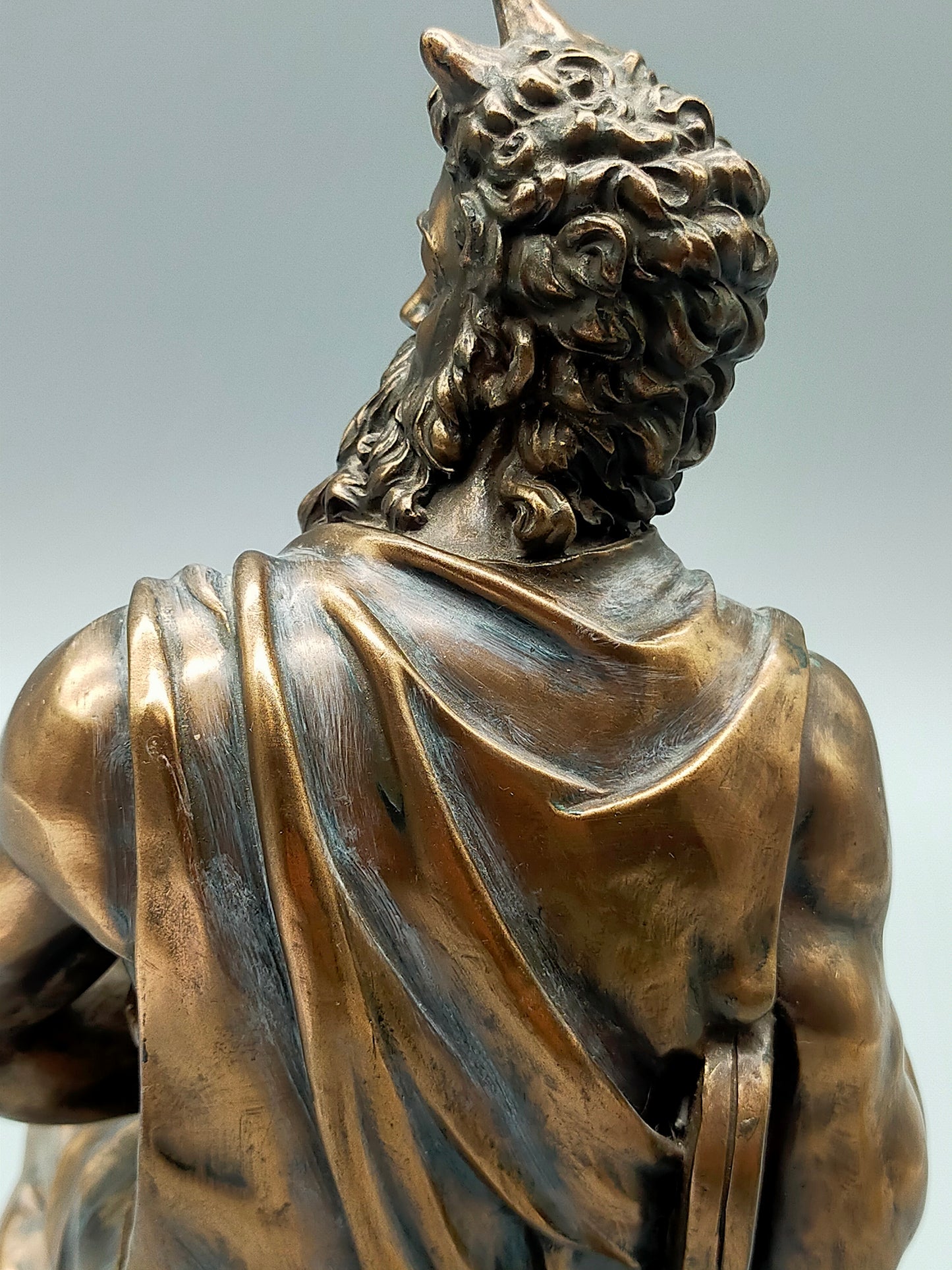 Veronese Moses Bronze Skulptur mit Gesetzestafeln Signiert (1998)
