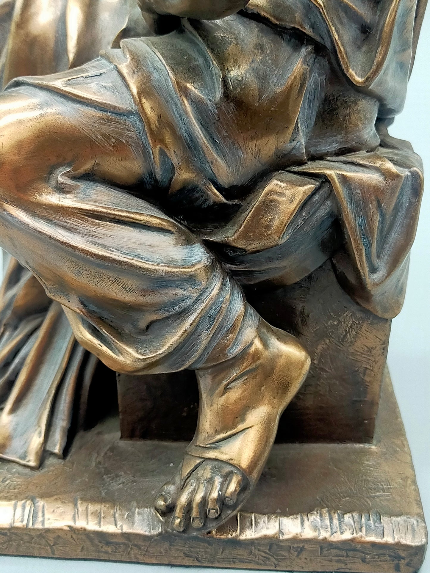 Veronese Moses Bronze Skulptur mit Gesetzestafeln Signiert (1998)