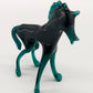 Kunstvolle Murano Glasfigur Pferd Elegantes Design in Smaragdgrün
