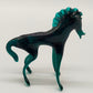 Kunstvolle Murano Glasfigur Pferd Elegantes Design in Smaragdgrün