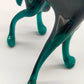 Kunstvolle Murano Glasfigur Pferd Elegantes Design in Smaragdgrün