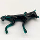 Kunstvolle Murano Glasfigur Pferd Elegantes Design in Smaragdgrün