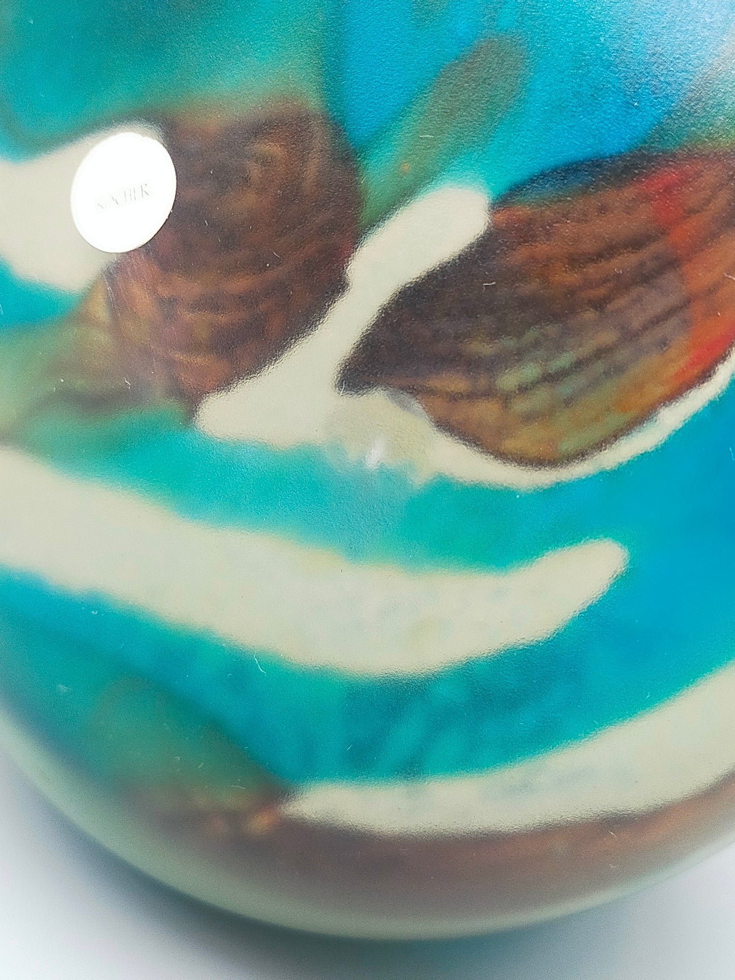 Exklusive Mdina Glass Malta Designer Vase Farbenprächtiges Studioglas