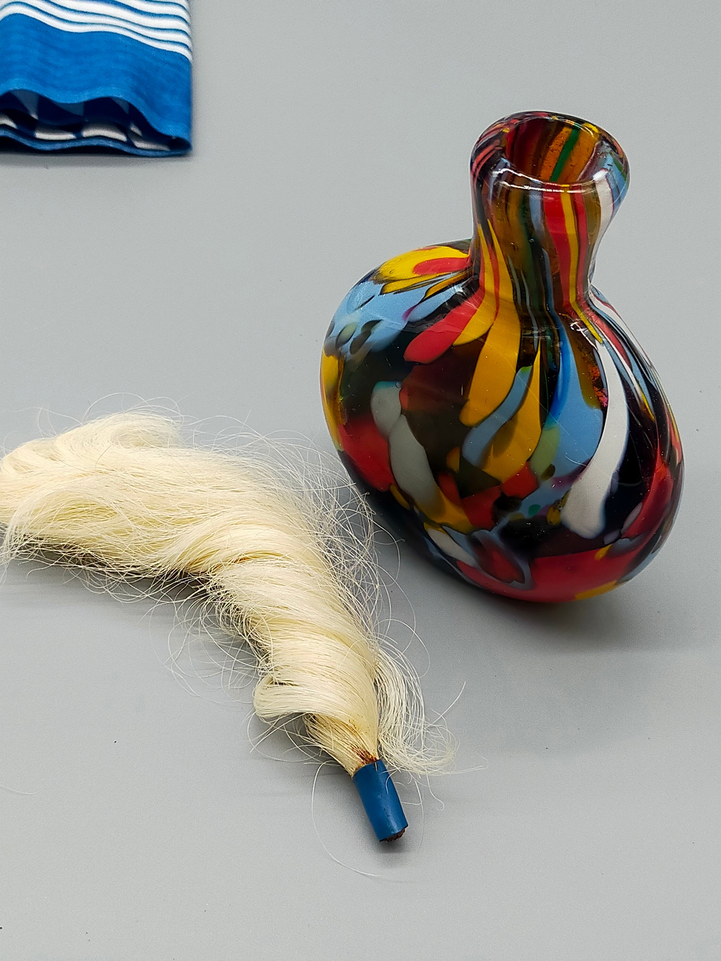 Rodenstock Schnupftabak Set Buntes Murano Stil Glas in OVP
