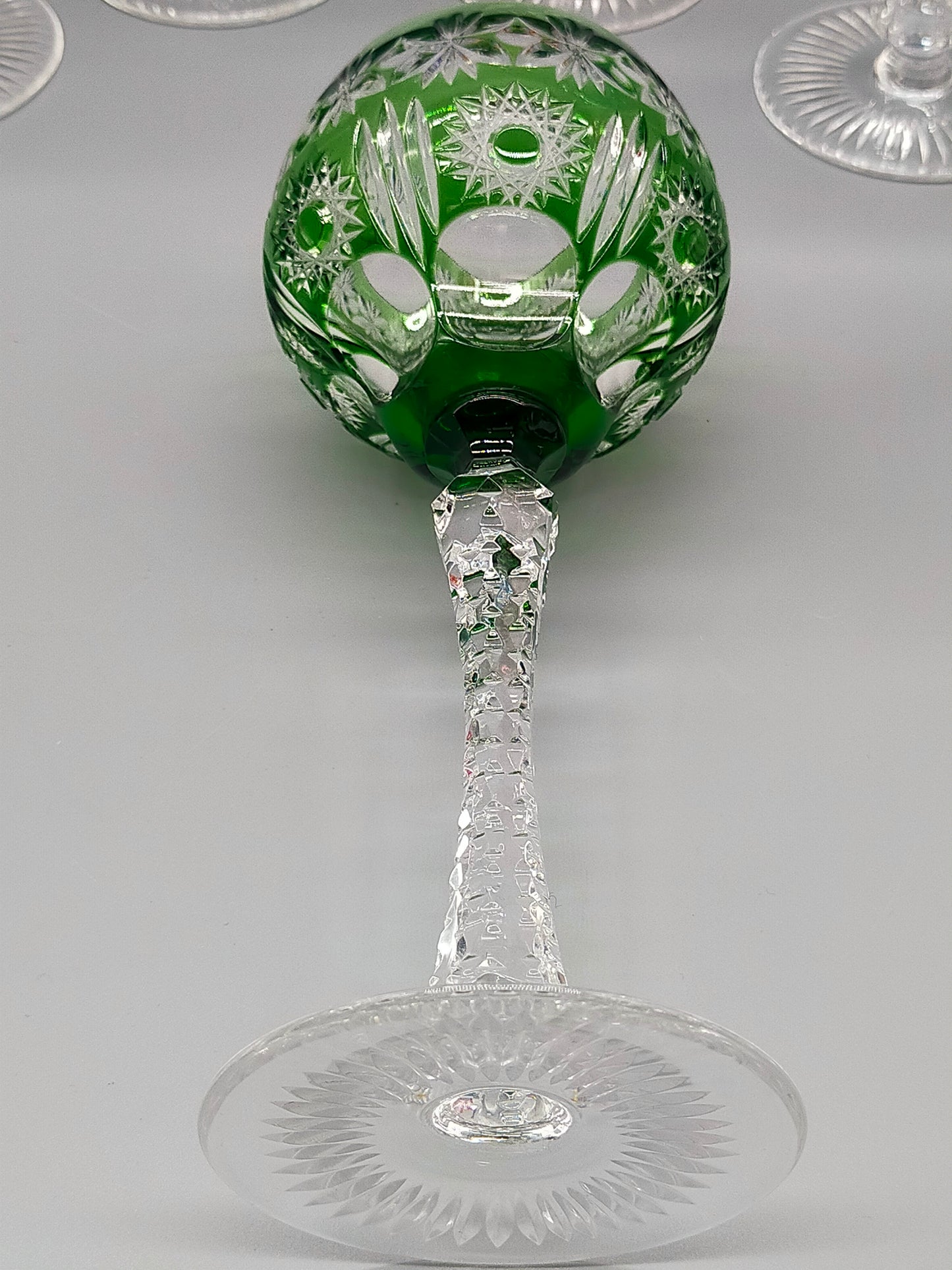 6er Set Bunte Kristall Römer Gläser Edler Diamantschliff