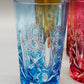 Farbenfrohe Kristall Gläser im Set Buntes Schliffglas Design