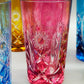 Farbenfrohe Kristall Gläser im Set Buntes Schliffglas Design