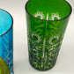 Farbenfrohe Kristall Gläser im Set Buntes Schliffglas Design