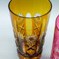 Farbenfrohe Kristall Gläser im Set Buntes Schliffglas Design