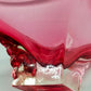 Murano Stil Glas Schale in Magenta Organische Vintage Deko