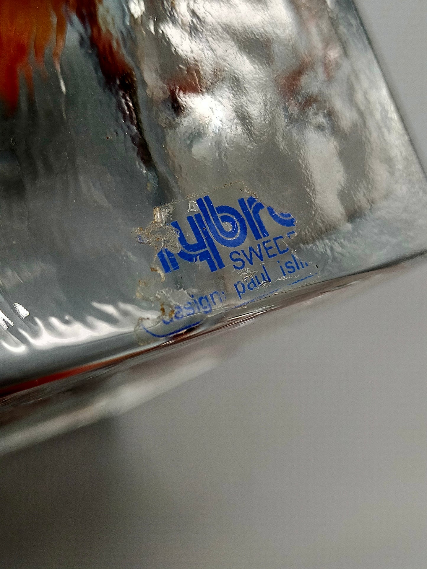 Skandinavischer Kristallglas Briefbeschwerer Sternzeichen Waage