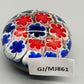 Farbenfroher Millefiori Briefbeschwerer Kunstvolles Glasobjekt