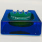 Massiver Murano Glas Aschenbecher Vintage Sommerso Design