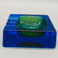 Massiver Murano Glas Aschenbecher Vintage Sommerso Design
