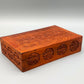 Handgeschnitzte Holz Box aus Indien Schatulle mit Blumen Dekor