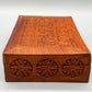 Handgeschnitzte Holz Box aus Indien Schatulle mit Blumen Dekor